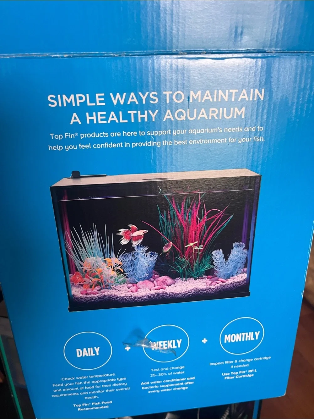 Five gallon Topfin color flow Aquarium lightly used one month